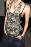 Y2K Vintage Camo Halter Top