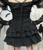 Gothic Punk Ruffle Skirt