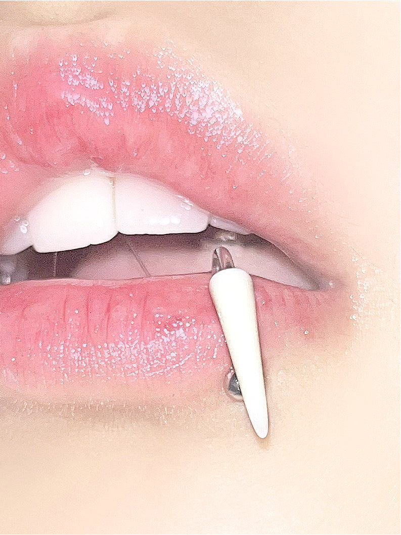Spike Fangs Resin Lip Ring
