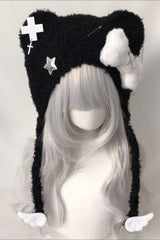 Cute Cross Star Y2K Short Knit Hat