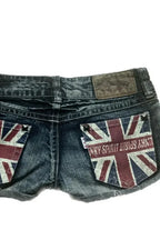 Y2K Color Block Flag Print Low-Rise Shorts