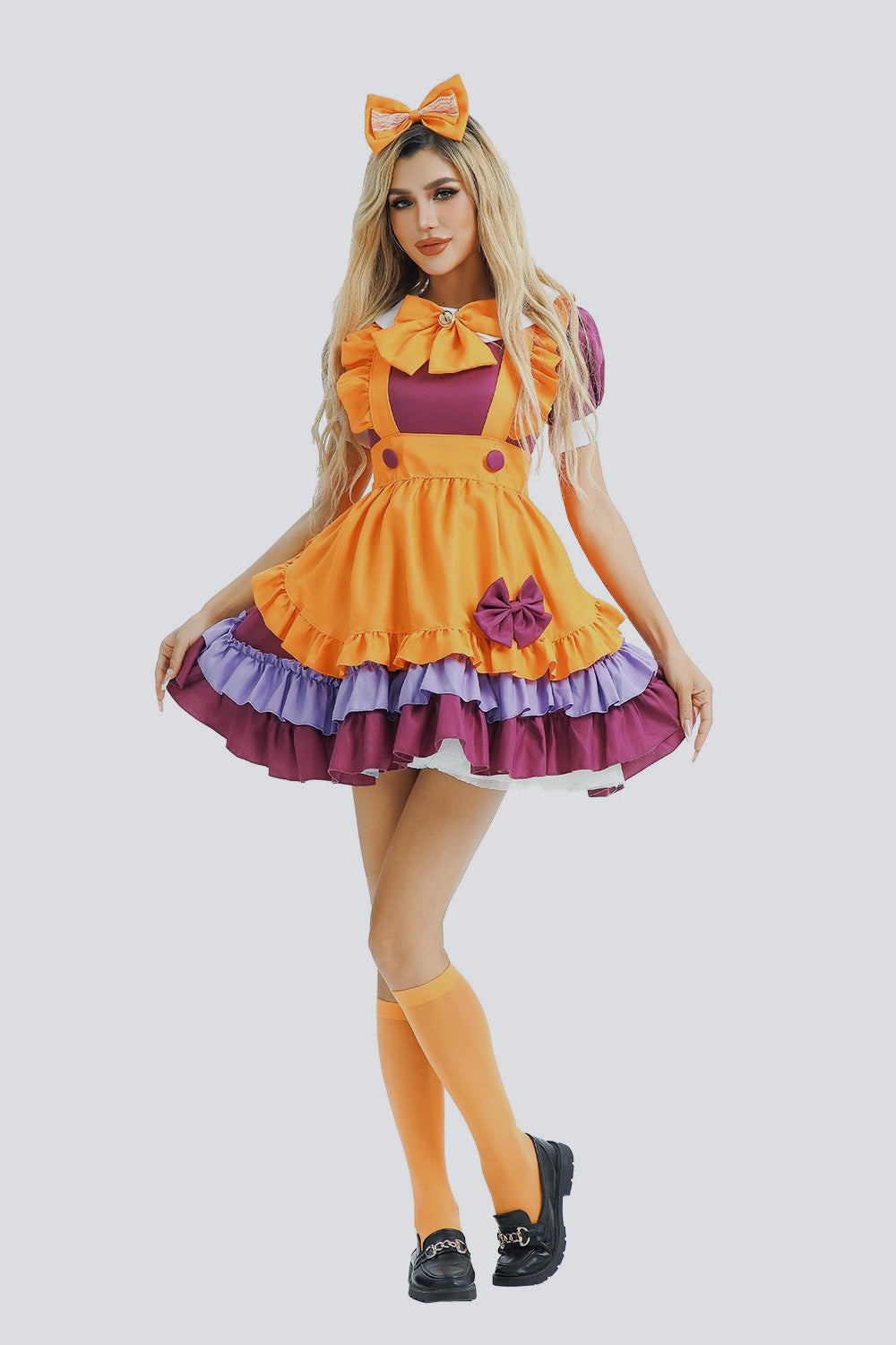 HalloweenPumpkin Print Lolita Maid Dress Secondary image