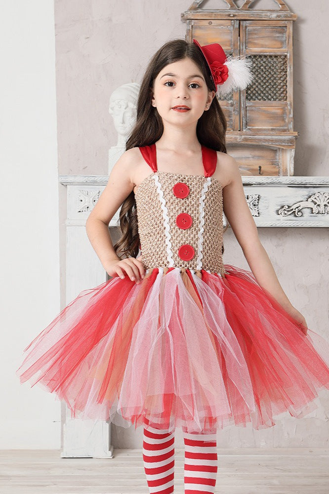 Gingerbread Tutu Dress Kid Halloween Main image