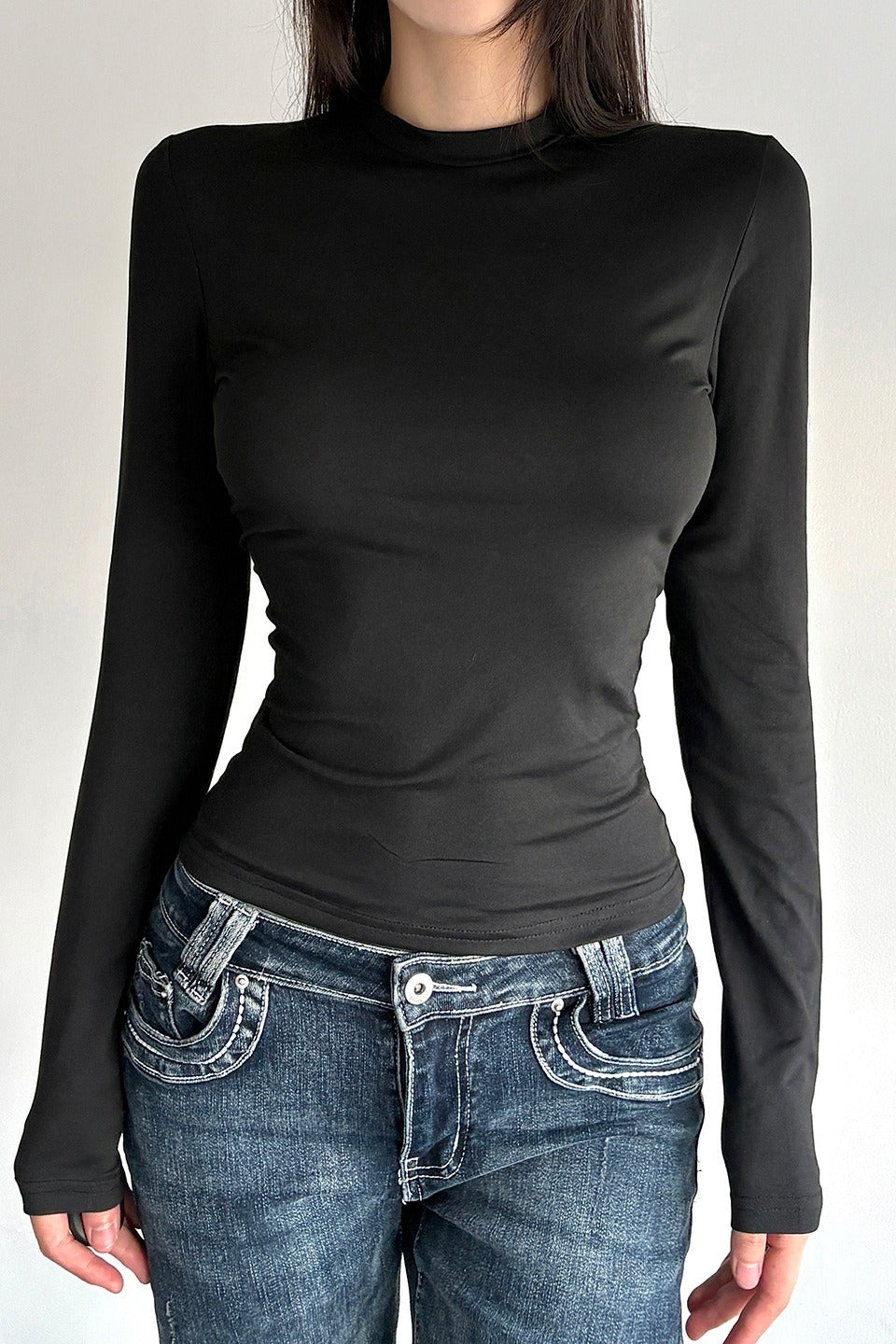Eyelet Lace Up Back Crop Tops