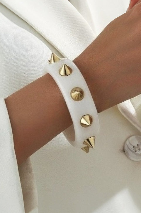 Gothic Punk Studded Resin Bracelet
