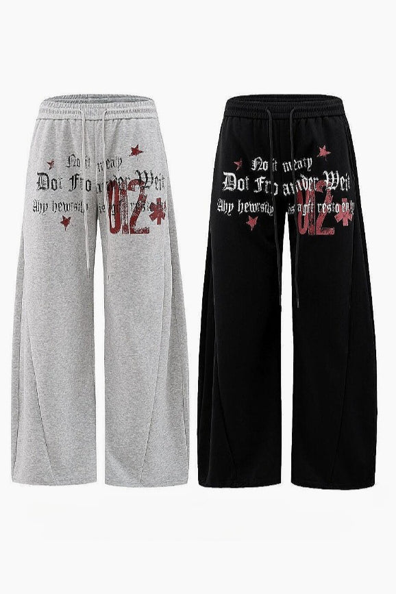 Subculture Letter Print Scimitar Pants Main image
