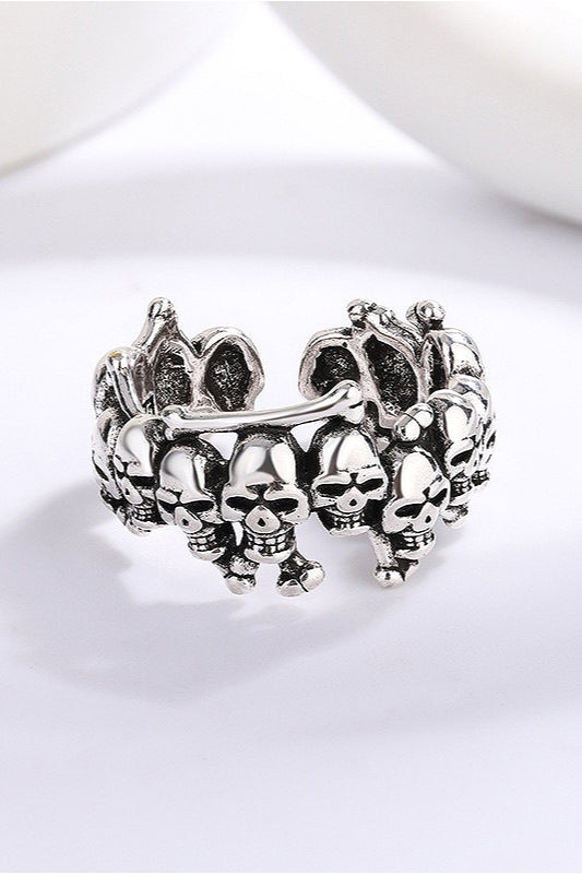 Skull Linked Open Ring