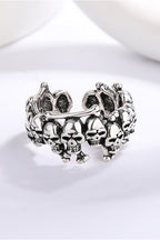 Skull Linked Open Ring