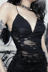 Punk Y2K Strapless Bodycon Mini Dress