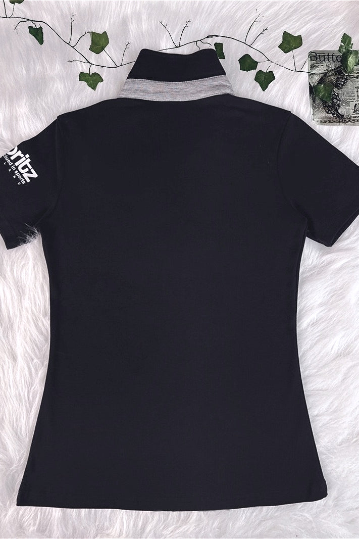 Y2K Hot Girl Polo Letter Print T Shirt