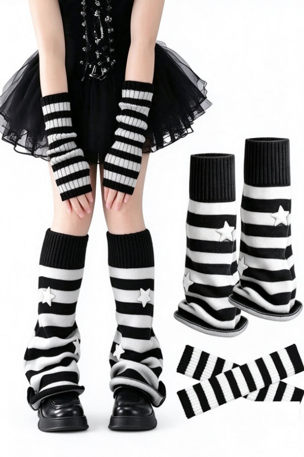 Star Stripe Leg Warmer Set Socks Secondary image
