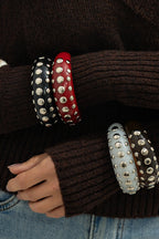 Vintage Tie Dye Studded Resin Open Bracelet