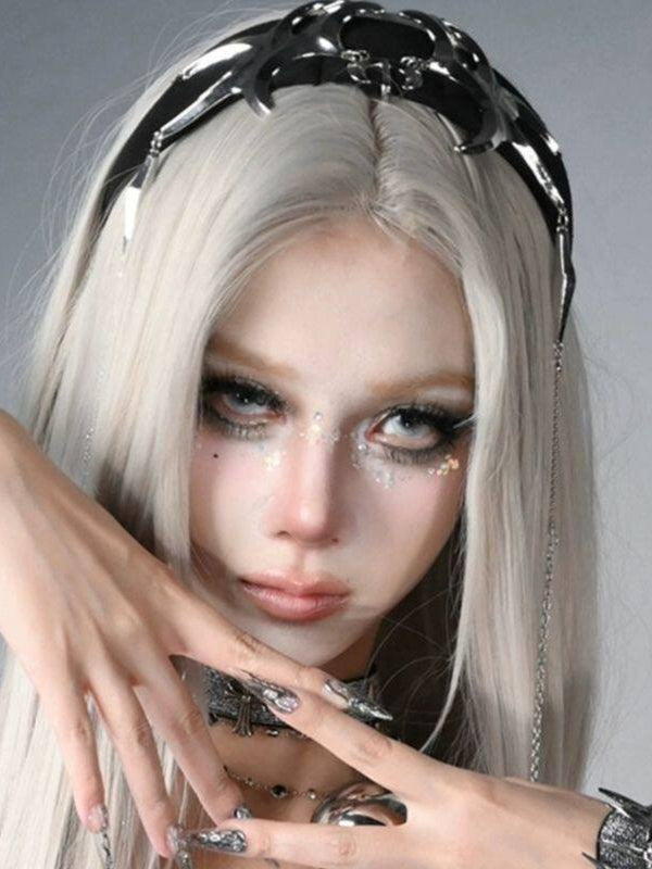 Y3K Ghost Futuristic Punk Hair Accs