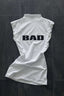White Punk Studded Mock Neck Mini Dress