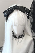 Dark Punk Bow Headband Hair Accs