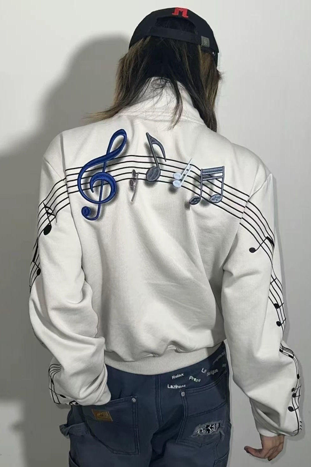 Music Note Embroidered Jackets