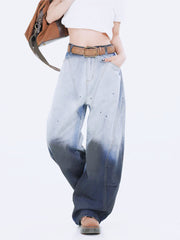 Patchwork Gothic High Waist Denim Pant