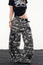 Camouflage Print Wide Leg Pants