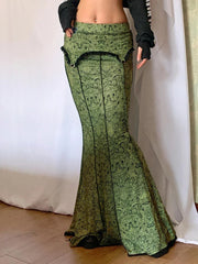 Vintage Lace Trim Mermaid Skirt