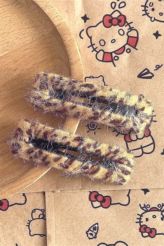 Y2K Punk Leopard Hair Accs Secondary image