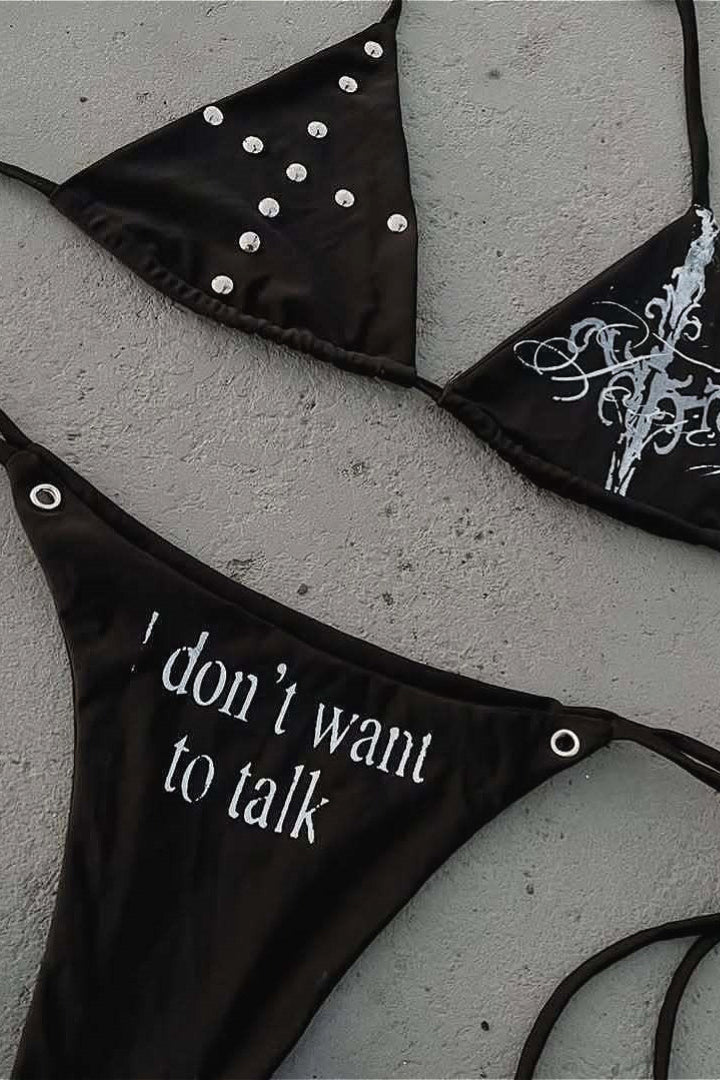 Subculture Trendy Tie Detail Swimwear