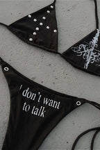 Subculture Trendy Tie Detail Swimwear