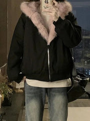 Double Faced Quilted Parka Coat