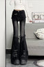 Bow Strap Layered Waist Flare Pants