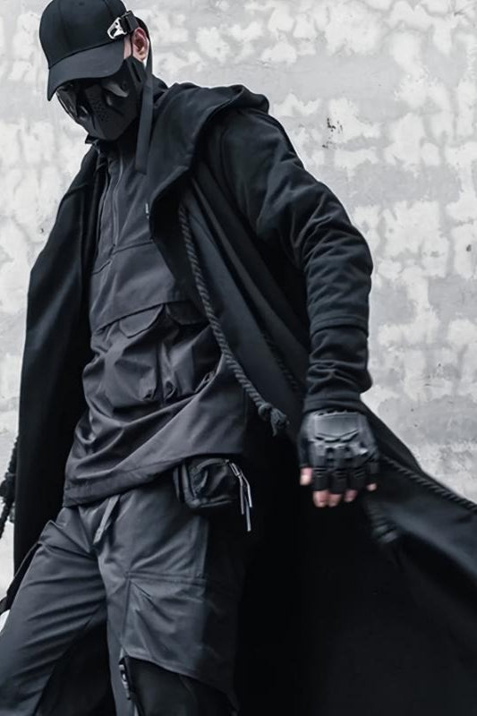 Men's Techwear Cape Trench Coat Main image