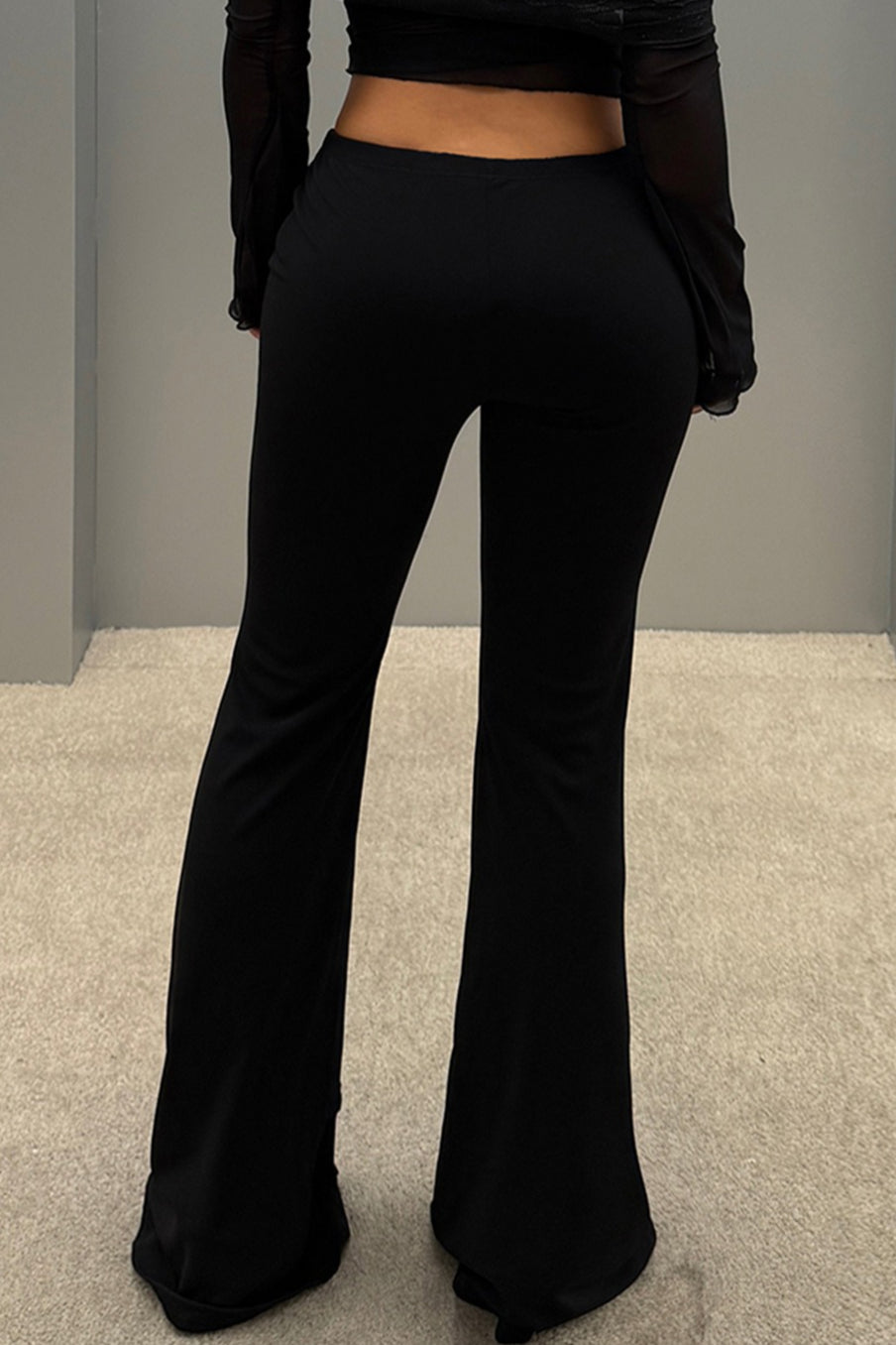 Eyelet Flared Pants