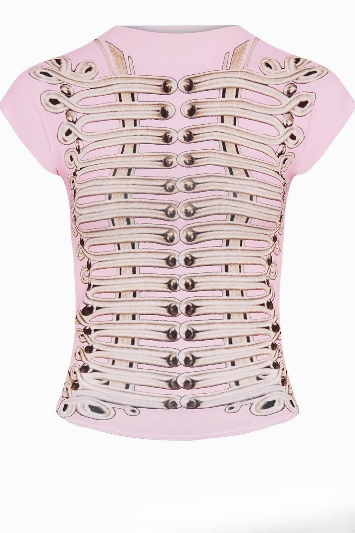 Retro Court Style Printed T-shirt