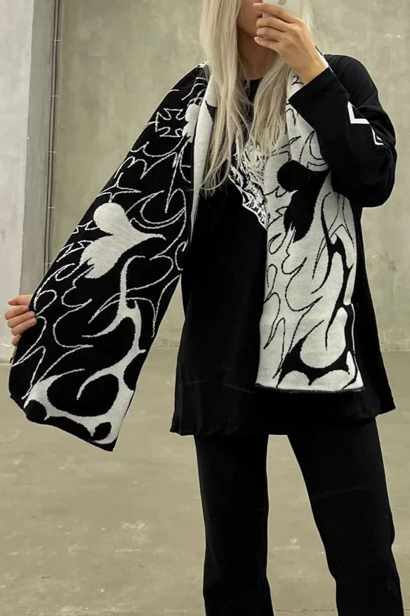 Y2K Gothic Harajuku Warm Knit Scarf