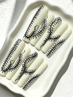 Dark Centipede Extra Long Press On Nails