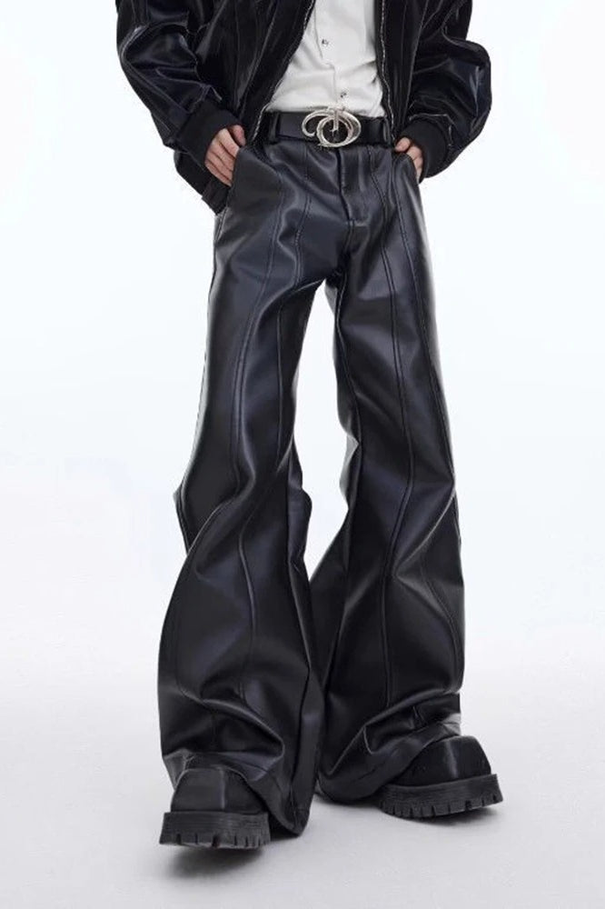 PU Leather Deconstruction Pants Main image