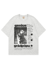 Punk Rock Print Loose Fit T-Shirt