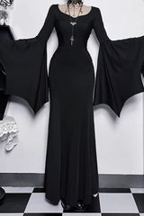 Halloween Gothic Punk Batwing Mermaid Dress