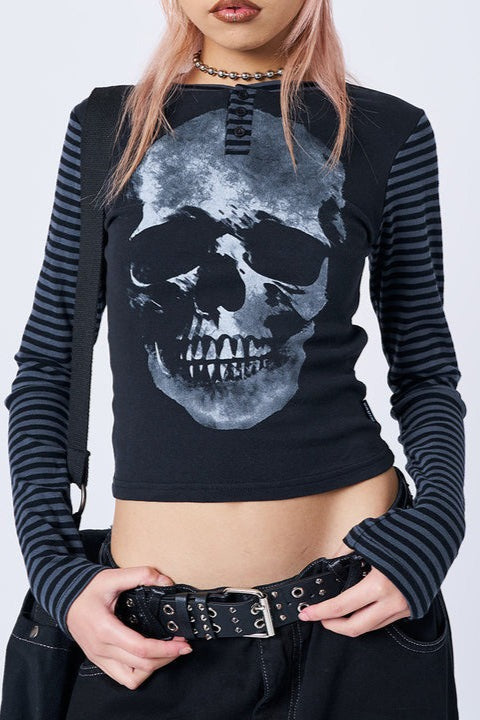 Abstract Skull Stripe T-Shirt Main image