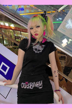Gothic Skull Rhinestone Y2K Hoodie
