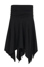 Foldover Waist Pointed Hem Skirts