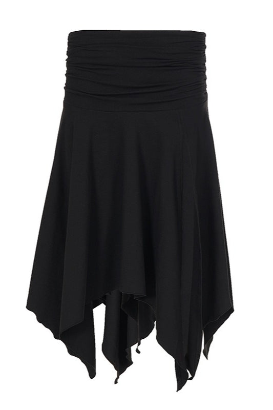 Foldover Waist Pointed Hem Skirts