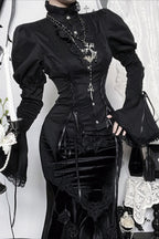 Versatile Dark Lolita Flare Sleeve Blouse
