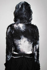 Dark Style Ruched Hoodie