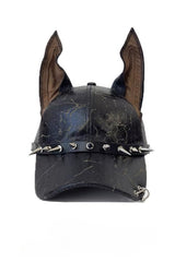 Y2K Punk Rivet Doberman Ear Baseball Hat