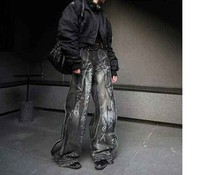 Black Gothic Y2K Baggy Pant Main image