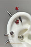 Punk Style Red Rose Demon Earrings