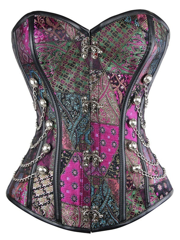 Punk Gothic Steel Boned Overbust Corset Main image