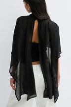 Fitted Bandeau Top with Chiffon Shawl