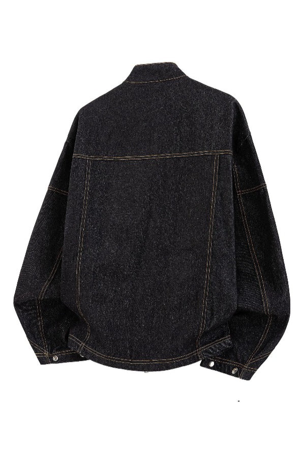 Metal Clasp Contrast Stitch Jackets