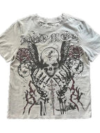 Y2K Dark Skull Graphic T-Shirt