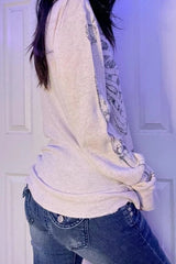 Y2K Gothic Skeleton Graphic Knit Top